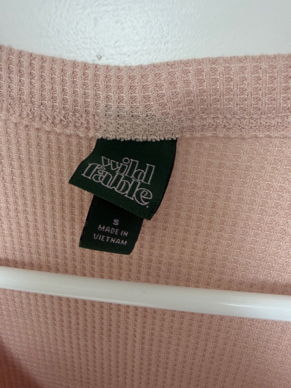 wild fable Blush Pink Waffle Henley Tank - Picture 2 of 4